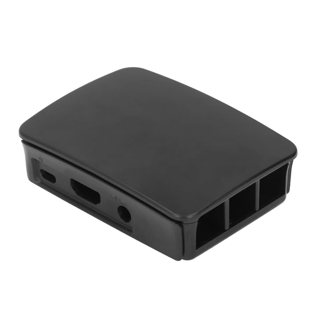 Carcasa para microcomputadora, carcasa de ABS con acceso a todos los puertos para Raspberry Pi 3 B+, color negro