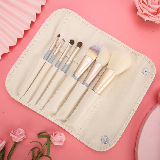 Juego de Brochas de Maquillaje de 7 Piezas Juego de Brochas para Sombras de Ojos Brochas para Maquillaje en Polvo Brochas para Colorete Brochas para Sombras de Ojos con Bolsa ANGGREK Otros