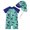 Green, variant on Gibobby Baby/Toddler Swimsuit UPF 50+ Sun Protection One Piece Zipper Bathing Suit with Sun Hat Infant Beach Swimwear(Blue,12-18 Months)