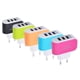 thumbnail image 2 of Cargador de pared universal con tres puertos USB, adaptador de corriente alterna de 3,1 A, carga rápida, enchufe con luz LED para 7/6s/tabletas/Nexus/HTC/y más con enchufe europeo (naranja), 2 of 5