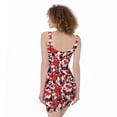 thumbnail image 2 of Red White And Black Digital Camo Print Sleeveless Bodycon Dress, Camo Camouflage Fashion Summer Maxi Dress For Women, 2 of 4