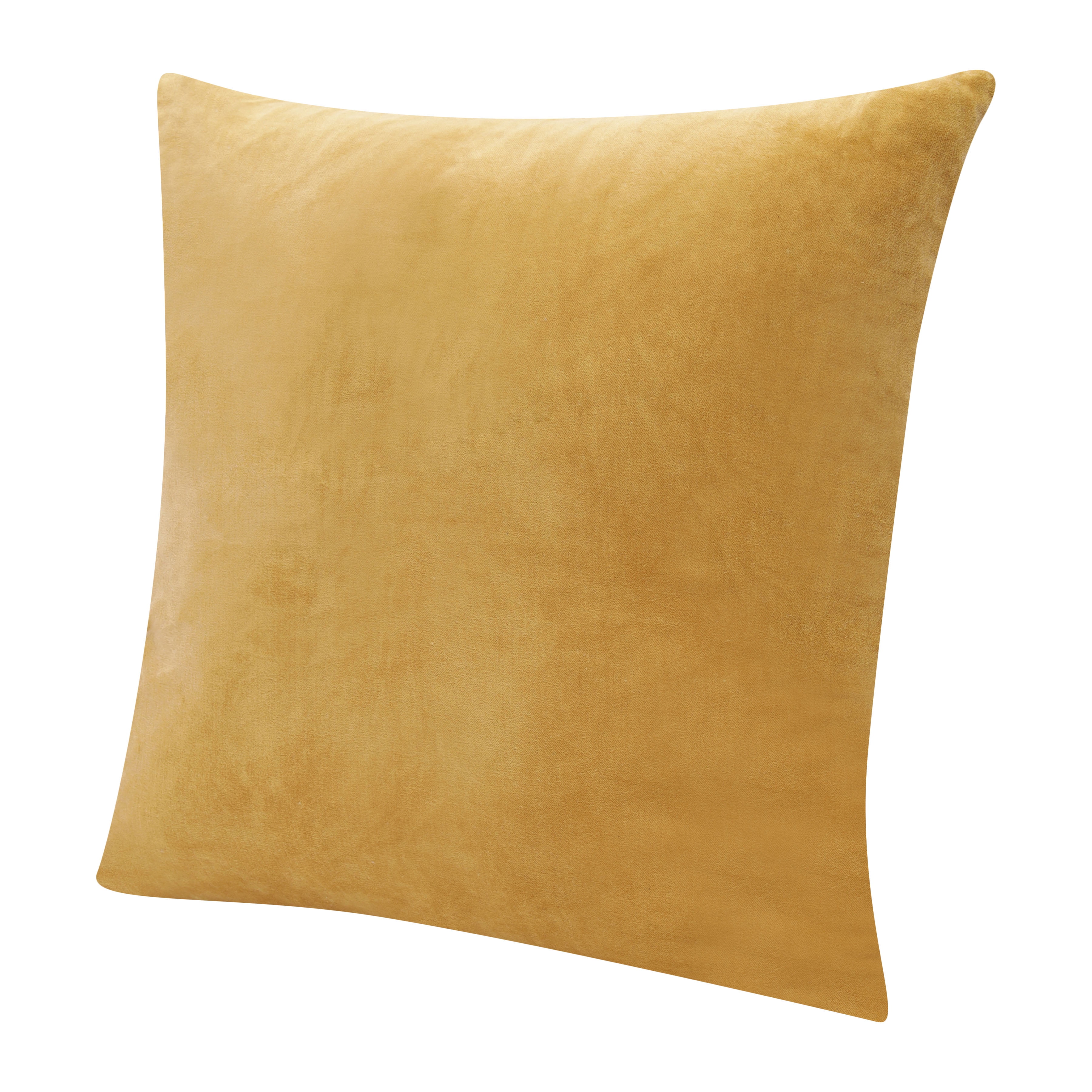 Ox Bay and Stacy Garcia 20" x 20" Ochre Velvet Reversible Cotton Adult Decorative Throw Pillow Cover