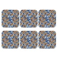 thumbnail image 2 of Pofeuu Colorful Butterfly1 Print Leather Coasters Set of 6, Round Cups Mugs Mat Pad for Home Kitchen Heat Resistant Drink Coasters,Square, 2 of 7