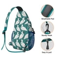 thumbnail image 3 of Hawaii Birds Sling Backpack, Tropical Bird Lovers Floral Print Crossbody Bag, Exotic Colorful Pattern for Outdoor Adventures, 3 of 6