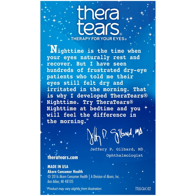 TheraTears Liquid Gel Nighttime Dry Eye Therapy, 28 Count HSA/FSA Eligible  - Walmart.com