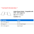 thumbnail image 2 of Intake Plenum Gasket - Compatible with 2010 - 2019 Jaguar XJ 2011 2012 2013 2014 2015 2016 2017 2018, 2 of 2