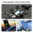 thumbnail image 3 of Soporte para teléfono para motocicleta Soporte para manillar Soporte para teléfono de aleación de aluminio giratorio de 360 ​​grados con cargador USB, Azul Inevent EL5145-02B, 3 of 7