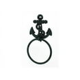 thumbnail image 3 of Handcrafted Decor K-0102-seaworn Seaworn Blue Cast Iron Anchor Towel Holder- 8.5 in., 3 of 3