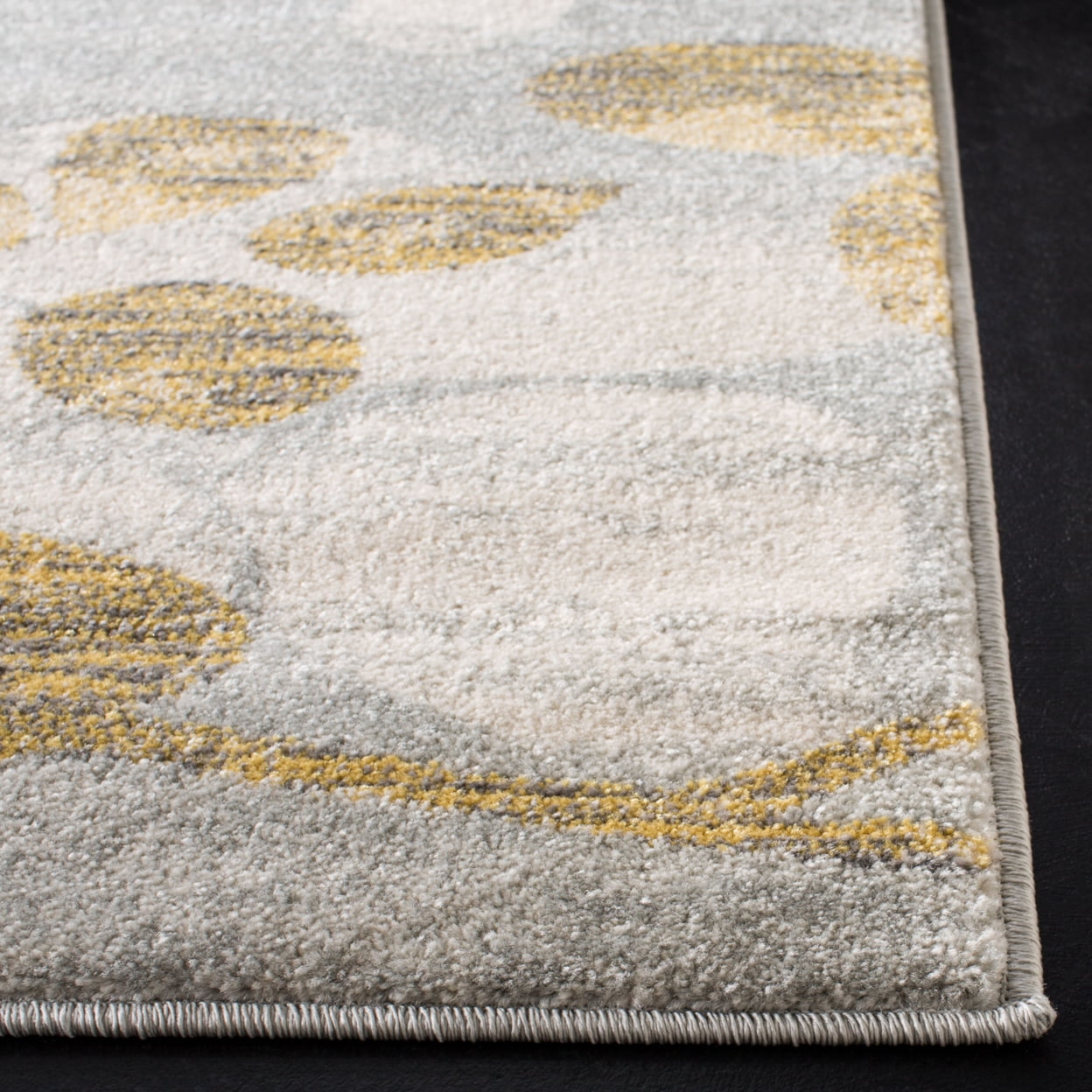 Floral Gray/Grey/Gold Indoor-Outdoor Area Rug – Modern Rugs and Decor