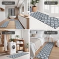 thumbnail image 5 of Blue and White Intricate Pattern Kitchen Rugs Sets Of 3,Kitchen Runner Rugs Non Skid Washable,Decorative Kitchen Floor Mats for Kitchen,Sink,Laundry,17"x30"+ 17"x47" + 17"x59", 5 of 6