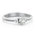 thumbnail image 1 of Birthstone Heart Ring with Shoulder Accents - Cubic Zirconia / White Topaz (April), 1 of 4