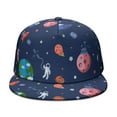thumbnail image 2 of Trendy Galaxy Cap – Nebula Cosmic & Planet Design, Flat Brim Adjustable Hat for Men Women, Space Geek Gift, 2 of 8