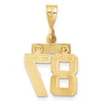 thumbnail image 6 of Auriga Fine Jewelry 14K Yellow Gold Brushed Diamond-cut Number 87 Charm for Women, 6 of 6