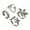 Silver, variant on Shell Inspired Jewelry Open Rings Set Adjustable Summer Accessories for Women in Double Tone Alloy Beachwear Collection