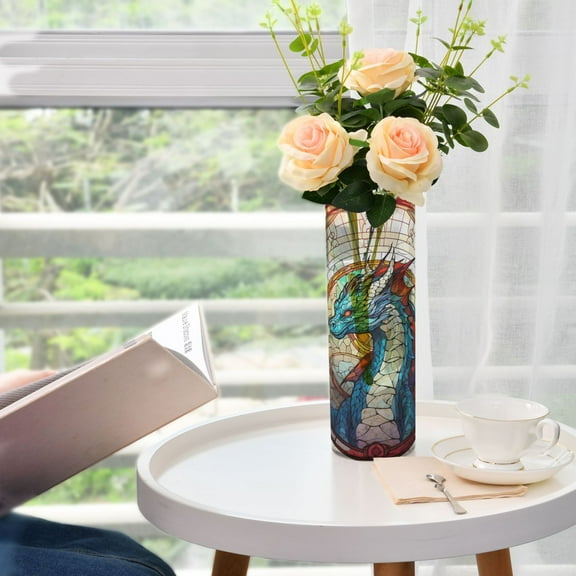 Dragon Church Window Vases for Flowers Modern Decorative Vase Home Decor for Bedroom Kitchen Living Room Centerpieces