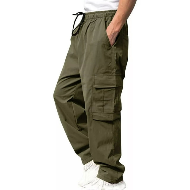 Pantalones Jogger Cargo Hombre Casual Con Múltiples Bolsillo