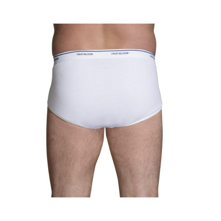 Fruit Of The Loom Big Men's 100% Cotton Classic White Briefs, 6 Pack 