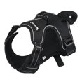 thumbnail image 2 of Flmtop Chien de Compagnie Chiot Harnais Rembourré Collier Réglable Respirant Laisse Réfléchissante Gilet Noir, 2 of 8