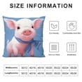 thumbnail image 5 of Fenyluxe Pig Blue Ribbon Eyes Pillow Covers for Couch Sofa Indoor Outdoor High-Quality Aesthetic Decorative 1PC 24x24in, 5 of 5