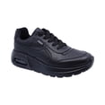 thumbnail image 1 of Tenis escolar Audaz para niño de corte piel negro Mulán con ajuste agujetas, 1 of 6