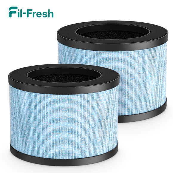 Fil-fresh 2-Pack MK01 & MK06 Air Purifier Replacement Filter, Compatible with AROEVE MK01 & MK06, ToLife TZ-K1, Kloudi DH-JH01 Air Purifier, 4-IN-1 H13 True HEPA & Activated Carbon Filter, Blue