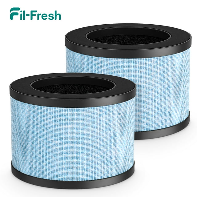 Fil-fresh 2-Pack MK01 & MK06 Air Purifier Replacement Filter, Compatible with AROEVE MK01 & MK06, ToLife TZ-K1, Kloudi DH-JH01 Air Purifier, 4-IN-1 H13 True HEPA & Activated Carbon Filter, Blue