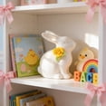 thumbnail image 5 of Ceramic Bunny, Yrmaups Small Ceramic Bunny Figurine, Home Decor Gift for Friends, Birthday Souvenir, Handcrafted Ornament, for Shelf Desk, Cute Animal Decor, Spring Easter Accent, 5 of 6
