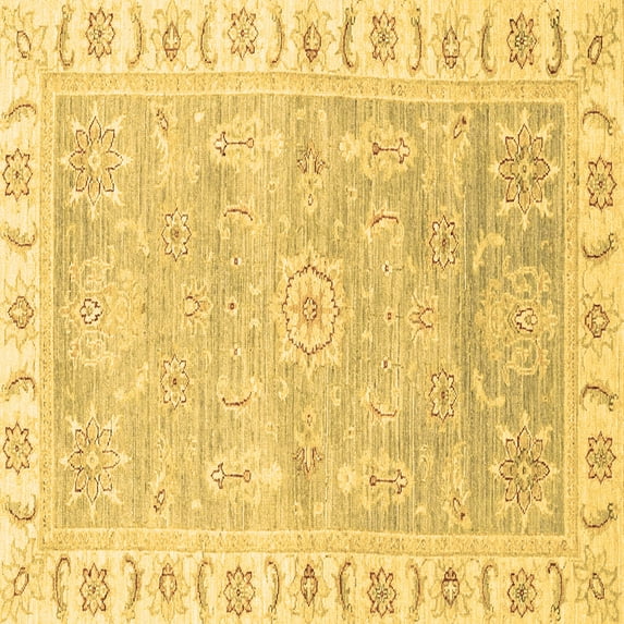 Ahgly Company Indoor Square Oriental Brown Traditional Area Rugs, 6' Square