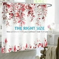 thumbnail image 6 of Dznils Red Eucalyptus Fabric Shower Curtain, Watercolor Floral Pattern with Hooks, 72" x 72", 6 of 11