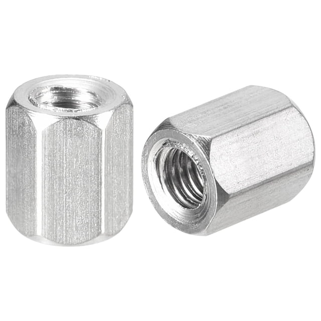 Unique Bargains M5 x 0.8 Pas 10mm Longueur Écrous d'Accouplement, 8 Pack 304 Acier Inoxydable Hexagonal Écrous d'Accouplement