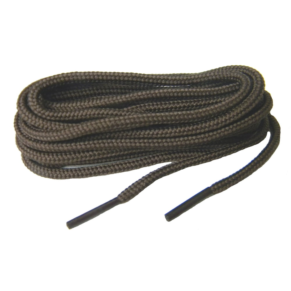 2 Pair Pack 72 Inch 183 cm Dark Brown Heavy Duty 4mm 1/8 inch Round Thick Boot Shoelaces
