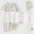 thumbnail image 3 of KPOPLK Infant Baby Girl Pajamas One Piece Girls Button Down Long Sleeve Footless Sleepers for 0 3 6 9 12 18 Months Size 9-12 Months,Light Pink, 3 of 4