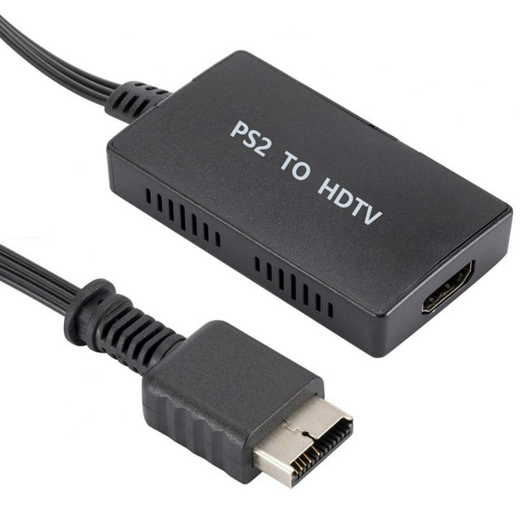 Adaptador PS2 a HDMI, convertidor PS2 a HDMI compatible con PS 1/2/3  compatible con interruptor de relación de aspecto de pantalla 4: 3/16: 9