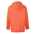 thumbnail image 5 of YNGKMEA Quilted Puffer Jacket Women Lightweight Long Sleeve Dolman Hoodies Oversized Packable Pullover Hooded Casual Quarter Button Down Warm Tops Coat Saffron XXXL, 5 of 9