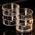 thumbnail image 3 of 4 Layers Jewelry Organizer Box, 360 Degree Rotatable Accessory with Lid Cylindrical Holder, for Small Jewelry Ears Necklaces s Women, 3 of 8