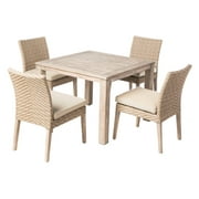 Alfresco Home Cornwall Woven Wood Patio Dining Set - Seats 4