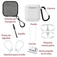thumbnail image 2 of Funda y kit de accesorios 9 en 1 para Airpods 2 o 1 blanco Gadget Collection Mx FKAA2-01, 2 of 8