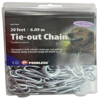 Peerless Chain 20 Foot Heavy-Duty Tie-Out Chain, #4837060