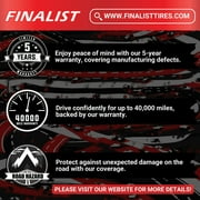 Finalist UN108 All Season 225/50R17 94V High Performance Passenger Tire225/50/17 (Tire Only)