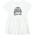 thumbnail image 3 of Inktastic Nana and Grandpa Love Me Girls Baby Dress, 3 of 5