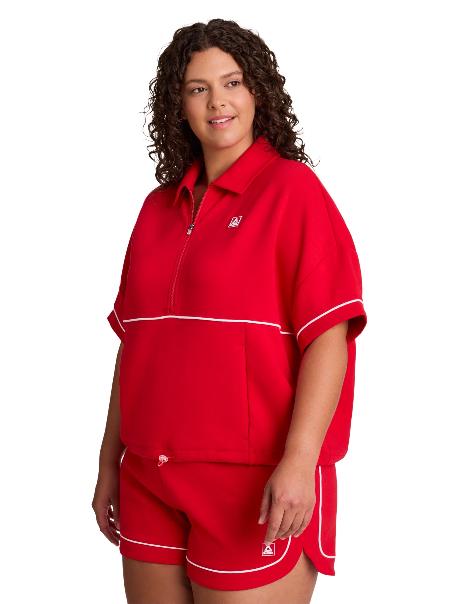 Reebok Women's Team Player Short Sleeve Oversize Pullover, Sizes XS-4X