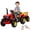 red, variant on Electric Ride On Car Ride on Tractor with Garden cart Trailer, 12V Rechargeable Kids Vehicle, Remote Control for Parents, Foot Brake, Adjustable Belt, Protective armrests, Stable 6-Wheel Design