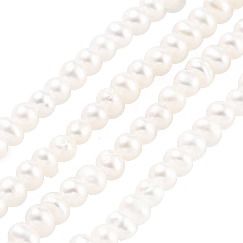 Natural Cultured Freshwater Pearl Beads Strands Potato Floral White 2.5~3mm Hole: 0.5mm 82~83pcs/strand 7.09 inch(18cm)