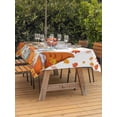 thumbnail image 2 of Outdoor Tablecloth with Umbrella Hole and Zipper, Orange Pumpkin Gnomes Fall Rectangle Table Cloth 52x70 Inch Waterproof Tablecloth, Branches Maple Leaf Thanksgiving Picnic Table Cover for Patio, 2 of 7