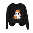 thumbnail image 2 of Ailaofu Womens Halloween Crewneck Sweatshirt Cute Long Sleeve Graphic Pullover Tops Fall Fashion Clothes, 2 of 4