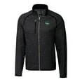 thumbnail image 2 of Men's Cutter & Buck Heather Charcoal Tulane Green Wave Mainsail Sweater-Knit Full-Zip Jacket, 2 of 3