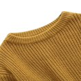 thumbnail image 4 of Infant Baby Girl Boy Knit Sweater Solid Color Oversized Crewneck Warm Pullover Sweatshrit Fall Winter Tops, 4 of 6