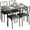 grey, variant on 5-Piece Modern Dining Table and Chairs Set, Space-Saving Kitchen Table and Chairs, Compact Breakfast Nook Set for Small Spaces, Easy to Assemble
