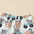 thumbnail image 3 of Pejock Newborn Toddler Infant Baby Girls Clothes Romper Pants Set Easter Fashion Cute Halter Vest Sweet Rabbit Print Ruffles Flared Pants Suit for 0-6Months, 3 of 6