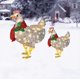 thumbnail image 5 of Pollo Iluminados Con Bufanda Escultura De Pollo De Resina Jardín Al Aire Libre Decoración De Césped Inevent HA044134-03, 5 of 6